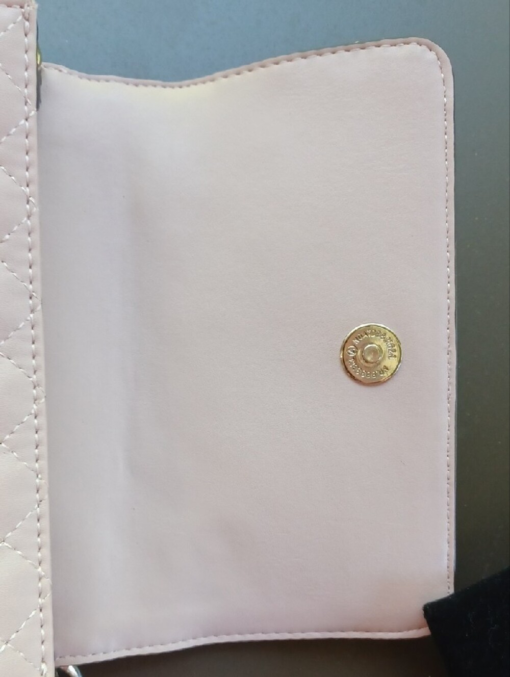 GUESS Pink Quilted Crossbody with Gold Charm Chain - Picture 9 of 10